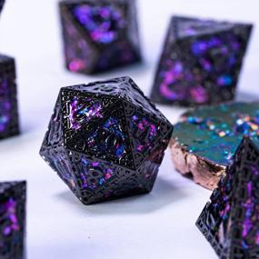 img 2 attached to Enhance Your RPG Experience With UDIXI Metal DND Dice Set - 7PCS Polyhedral Dragon D N D Dice For Dungeons And Dragons
