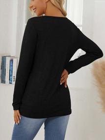 img 2 attached to 👚 TEMOFON Women's Casual Long Sleeve Tunics Tops - S-2XL Sizes, Versatile Long Sleeve Shirts for Women