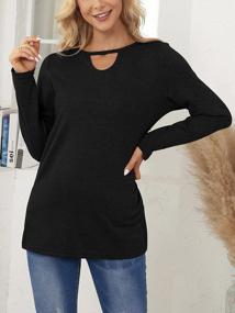 img 3 attached to 👚 TEMOFON Women's Casual Long Sleeve Tunics Tops - S-2XL Sizes, Versatile Long Sleeve Shirts for Women