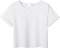 boyoo sleeve fashion crewneck rolled girls' clothing and tops, tees & blouses logo