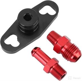 img 2 attached to 🔌 Fuel Line Adapter for Mitsubishi: Qiilu Fuel Rail Pressure Regulator Adapter (Outlet) with 1/8 NPT Female, Includes Fittings and Fuel Pump Rail Adapter