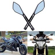 🏍️ jmtbno universal aluminum motorcycle handlebar end mirror, 8mm & 10mm compatible motorcycle side rearview mirrors for street bikes, sport bikes, dirt bikes, cruisers, choppers, and scooters - black логотип