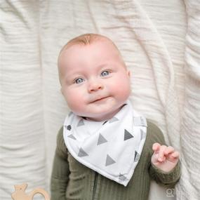 img 3 attached to 🐻 Ultimate Woodland Nursery Bundle: Organic Baby Bandana Drool Bibs with Bag - Baby Bear Bandana Bibs for Boy or Girl - XLarge Soft Spit Up Drooling and Teething Bib, Extra Absorbent, 8 Pack
