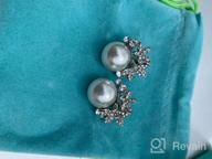 img 1 attached to 🌸 Stunning Vintage Floral Leaf Bridal Earrings for Wedding, Prom – EVER FAITH Crystal Simulated Pearl Jewelry for Bride Bridesmaids, Great Gatsby-inspired review by Lynn Martinez