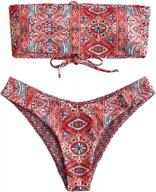 high cut ditsy dot print bikini set: stylish two piece swimwear for women by zaful (multi-c, s) logo