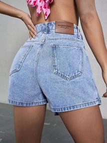 img 3 attached to Stylish Denim Skort With Wrap Button Front And Pockets For Women By WDIRARA