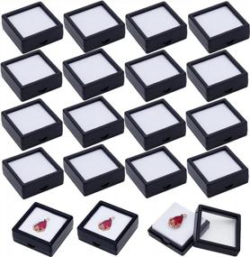 img 4 attached to Упорядочивайте и демонстрируйте свои драгоценные камни с помощью коробки-витрины BENECREAT'S 24PCS Black Gemstone