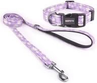 🐾 stay safe and stylish with our reflective dog collar leash combo: adjustable, cute matching set for puppy, small, medium, and large dogs - perfect for pet girls and boys for comfy easy walks, running, outdoor activities, and hiking logo