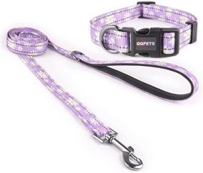 img 4 attached to 🐾 Stay Safe and Stylish with our Reflective Dog Collar Leash Combo: Adjustable, Cute Matching Set for Puppy, Small, Medium, and Large Dogs - Perfect for Pet Girls and Boys for Comfy Easy Walks, Running, Outdoor Activities, and Hiking