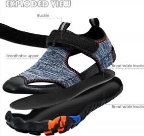 img 3 attached to Adventure-Ready Water Shoes For Boys & Girls: Durable Athletic Sandals For Hiking And Outdoor Fun (Little Kid/Big Kid Sizes)