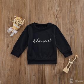 img 3 attached to 👶 Bestie Print Sweater Long Sleeve Shirts Pullover Top for Baby Girls - Fall/Winter Clothes