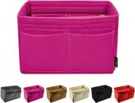 purse organizer insert for tote and handbags - omystyle felt bag insert with 5 sizes, compatible with neverfull, speedy and more logo