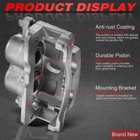 img 2 attached to 🔧 High-Quality Set of 2 Brake Caliper Assembly for Chevrolet Silverado Suburban Express Avalanche Tahoe GMC Hummer Cadillac: Improved Performance and Safety