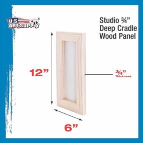 img 2 attached to 🎨 Pack of 4 U.S. Art Supply 6x12 Birch Wood Paint Pouring Panel Boards, 3/4" Deep Cradle – Artist Wooden Wall Canvases for Painting Mixed-Media Craft with Acrylic, Oil, Watercolor, Encaustic