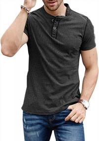 img 3 attached to Men'S Slim Fit Henley T-Shirt: Soft Cotton Casual Tee For Summer, Basic Top By Gtealife