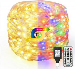 img 4 attached to BrizLabs Christmas String Lights, 270Ft 800 LED Warm White & Multicolor Color Changing Christmas Lights With Remote Timer, 11 Modes Xmas Tree Twinkle Fairy Lights For Party Indoor Xmas Tree Decor