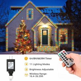 img 1 attached to BrizLabs Christmas String Lights, 270Ft 800 LED Warm White & Multicolor Color Changing Christmas Lights With Remote Timer, 11 Modes Xmas Tree Twinkle Fairy Lights For Party Indoor Xmas Tree Decor