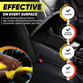 img 1 attached to 🚗 ShineN9 New Car Look Interior Pro: Professional Auto Detailer and Protectant for Leather, Vinyl, Rubber, Plastic and More - Restore, Condition, and Protect with 300 GSM Microfiber Applicator