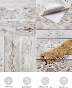 img 2 attached to Wood Wallpaper 22.4 In X 118 In Self-Adhesive Removable Wood Peel And Stick Wallpaper Decorative Wall Covering Vintage Wood Panel Interior Film Wood Wallpaper