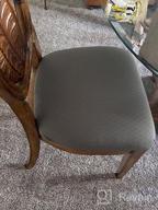 img 1 attached to Set Of 4 BEIGE Luxury Jacquard Fabric Stretch Dining Chair Seat Covers - Washable Slipcovers For Kitchen Seat Cushions review by Aaron Wagner