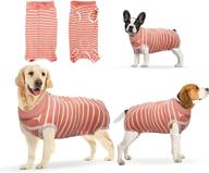 🐾 ouuonno dog recovery suit - ideal for female and male abdominal wounds, spay, skin diseases, post surgery - alternative to cone e-collars, anti-licking pet vest логотип