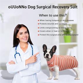 img 2 attached to 🐾 oUUoNNo Dog Recovery Suit - Ideal for Female and Male Abdominal Wounds, Spay, Skin Diseases, Post Surgery - Alternative to Cone E-Collars, Anti-Licking Pet Vest