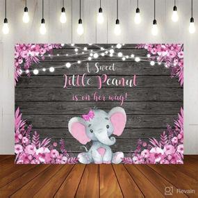 img 3 attached to 🐘 Adorable Avezano Pink Elephant Baby Shower Backdrop: Celebrate with a Sweet Little Peanut on Her Way! Rustic Floral Girls Elephant Baby Shower Decorations and Photoshoot Background (7x5, Pink)