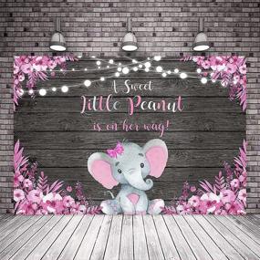 img 1 attached to 🐘 Adorable Avezano Pink Elephant Baby Shower Backdrop: Celebrate with a Sweet Little Peanut on Her Way! Rustic Floral Girls Elephant Baby Shower Decorations and Photoshoot Background (7x5, Pink)