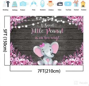 img 2 attached to 🐘 Adorable Avezano Pink Elephant Baby Shower Backdrop: Celebrate with a Sweet Little Peanut on Her Way! Rustic Floral Girls Elephant Baby Shower Decorations and Photoshoot Background (7x5, Pink)