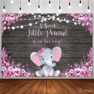 🐘 adorable avezano pink elephant baby shower backdrop: celebrate with a sweet little peanut on her way! rustic floral girls elephant baby shower decorations and photoshoot background (7x5, pink) logo
