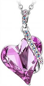 img 3 attached to Ожерелье Menton Ezil Love Heart Fashion с подвеской из белого золота