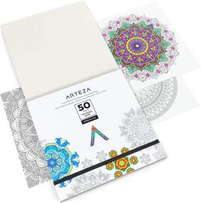 img 3 attached to Unwind And De-Stress With Arteza'S Mandala Coloring Book For Adults - 50 One-Sided Images Of Intricate Designs On 9X9 Inches, Perfect For Relaxing, Reflecting, And Decompressing