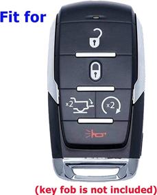 img 3 attached to 2X Coolbestda Compatible With 2021 2020 2019 Dodge Ram 1500 5B Rubber Key Fob Cover Glove Sleeve Keyless Entry Holder Protector OHT-4882056