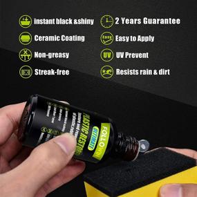 img 1 attached to 🚙 FOLLOWIN Ceramic Plastic Restorer for Cars - Trim Restore, Resists Water, UV Rays, Dirt - Ceramic Coating, Not Dressing - Lasts Over 200 Washes - Highly Concentrated - 30ml