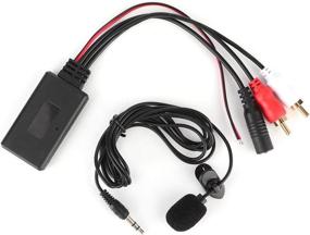 img 3 attached to 🔌 Universal Car Bluetooth AUX Module 2 RCA Cable Adapter with Hands-Free Microphone for Enhanced Connectivity