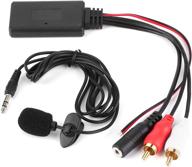 🔌 universal car bluetooth aux module 2 rca cable adapter with hands-free microphone for enhanced connectivity logo