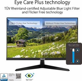img 1 attached to 👀 ASUS VY249HE: The Ultimate Antibacterial 1080P Adaptive Sync Monitor with Eye Care and Blue Light Filter
