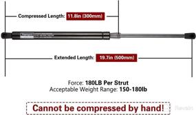 img 2 attached to 🔧 C16-21478 20in Gas Shock Strut Spring Lift Support - Heavy Duty Toolbox Cabinet Trap Door Truck Bed Tonneau Cover Camper Shell Topper - Set of 2 Vepagoo Supports