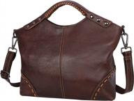 стильные винтажные кожаные сумки heshe - идеальная сумка-портфель через плечо для женщин логотип