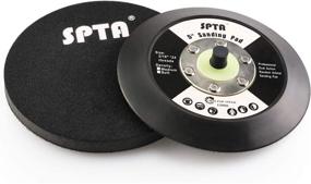 img 4 attached to 🪛 SPTA 5-Inch (125mm) Hook and Loop Backing Pad - 5/16-Inch Thread DA Air Random Orbital Sander/Polisher Backing Plate with 5-Inch Interface Cushion Pad - for Sanding, Finishing, Polishing, Buffing