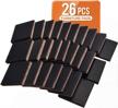 26 piece non-slip furniture pads - 2" square rubber grippers for furniture legs and hard floors logo