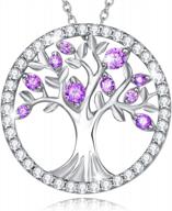 stunning amethyst tree of life necklace - perfect birthday gift for women and teen girls logo