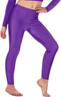 re tech uk girls' shiny footless leggings for gymnastics and dance - stretchy fabric логотип