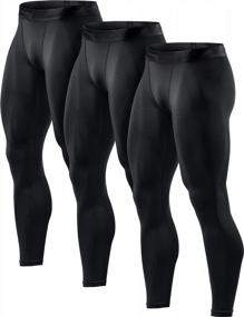 img 4 attached to Stay Cool And Compressed With TSLA Men'S Workout Leggings - Pocket And Non-Pocket Options Available