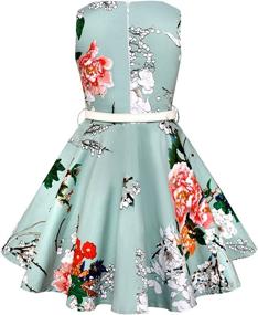 img 2 attached to 👗 Vintage Rockabilly Sleeveless Dresses for Girls: Perfect Occasion Wear