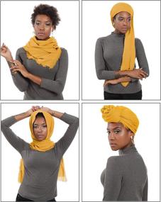 img 3 attached to Zando Travel Turbans Headwraps Lightweight Women's Accessories ~ Scarves & Wraps