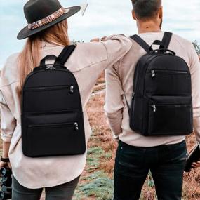 img 3 attached to Versatile Black Laptop Backpack For Men And Women: Perfect For College, Travel, School And Business