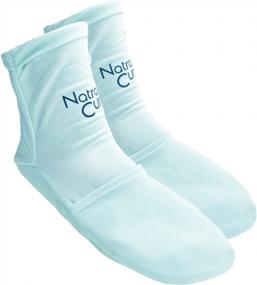 img 4 attached to Reusable Gel Ice Socks For Cold Therapy - NatraCure Foot Slippers For Swelling, Edema, Chemotherapy, Arthritis, Neuropathy, Plantar Fasciitis, And Postpartum - Size S/M