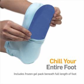img 1 attached to Reusable Gel Ice Socks For Cold Therapy - NatraCure Foot Slippers For Swelling, Edema, Chemotherapy, Arthritis, Neuropathy, Plantar Fasciitis, And Postpartum - Size S/M