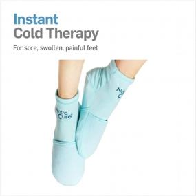 img 3 attached to Reusable Gel Ice Socks For Cold Therapy - NatraCure Foot Slippers For Swelling, Edema, Chemotherapy, Arthritis, Neuropathy, Plantar Fasciitis, And Postpartum - Size S/M